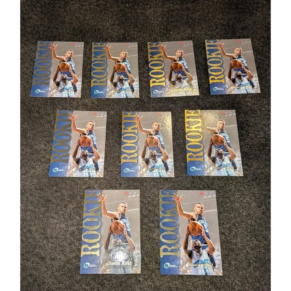 Jason Kidd Rookie Card 1995 SkyBox Hoops‎ Basketball #317 Mavericks Lot Of 9